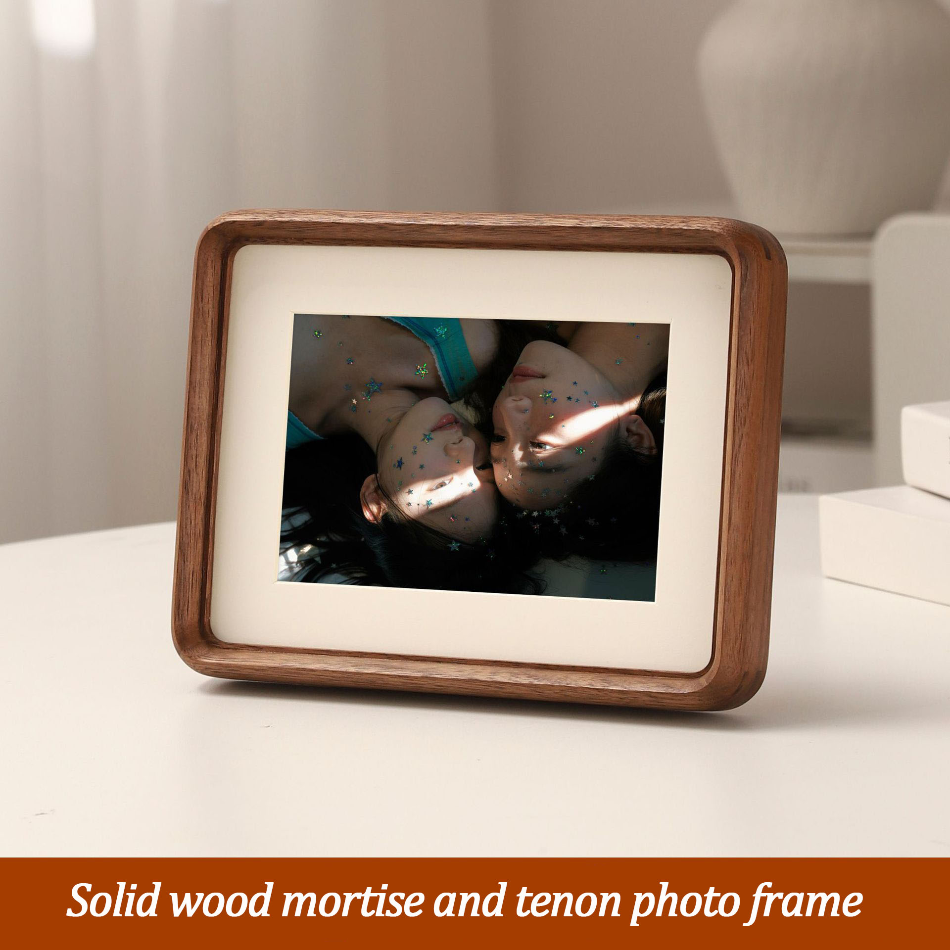 Solid Wood Photo Frame Black W - Engraved Wood Frame 评论和价格