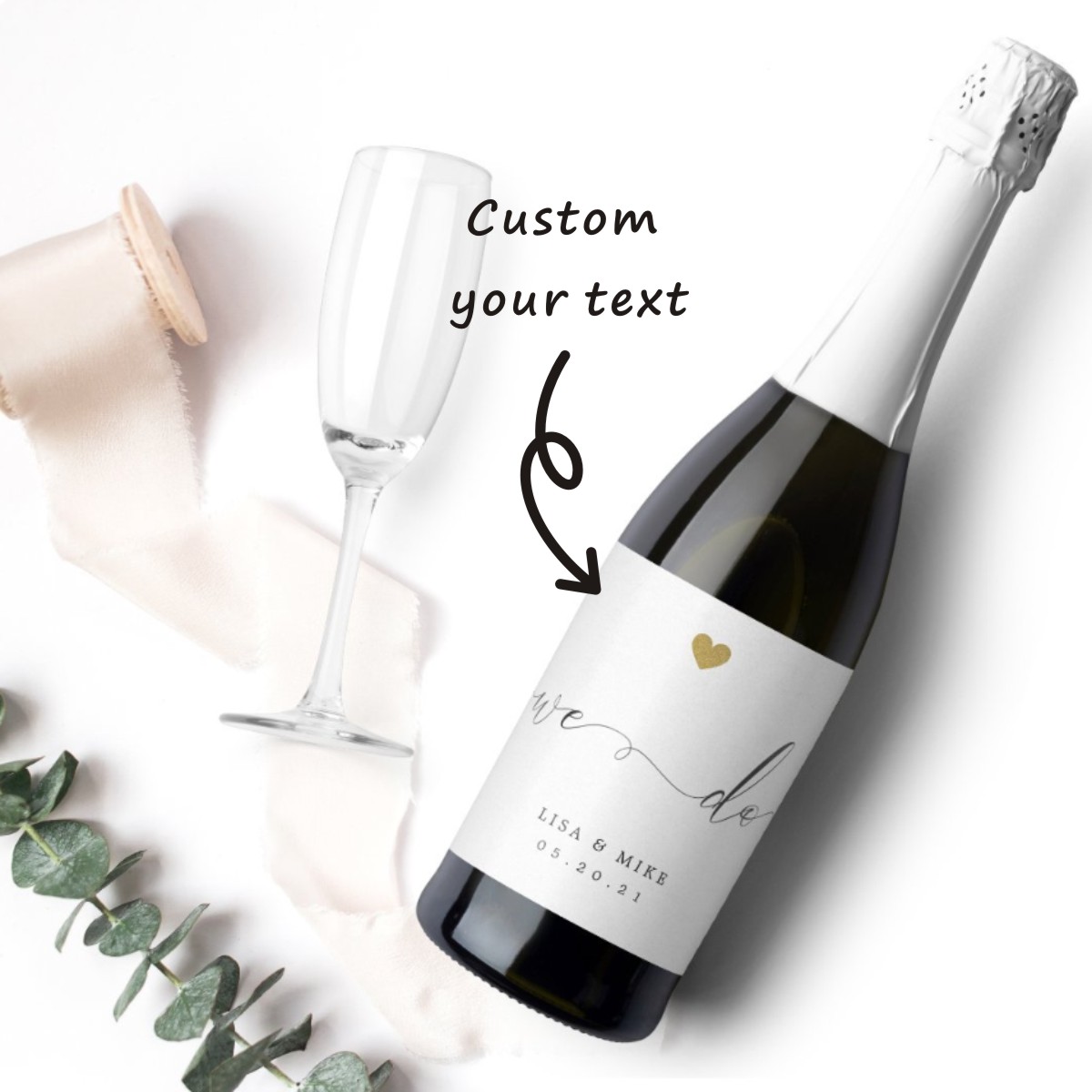 30pcs Wedding Wine Bottle Labe - Personalized Name Box 评论和价格