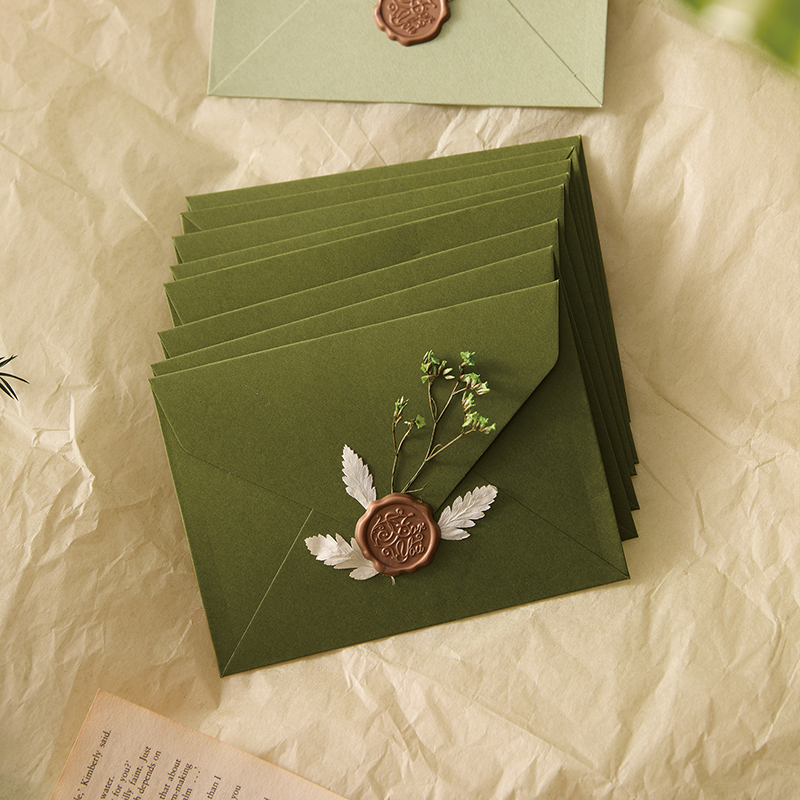 30pcs/lot 16x12cm Green Envelo - Wax Seal Letter Kit 评论和价格