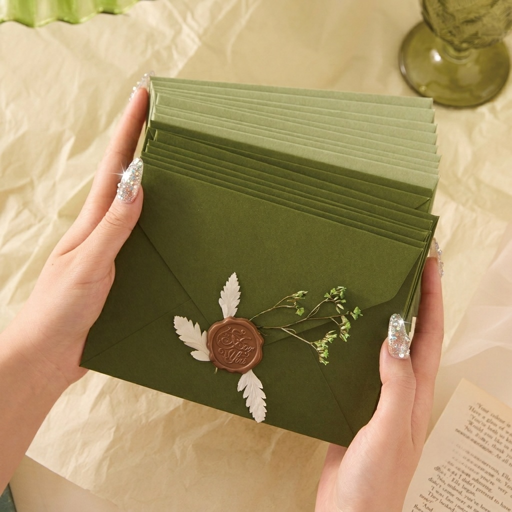 20/50 Pcs Avocado Romantic Env - Wax Seal Letter Kit 评论和价格