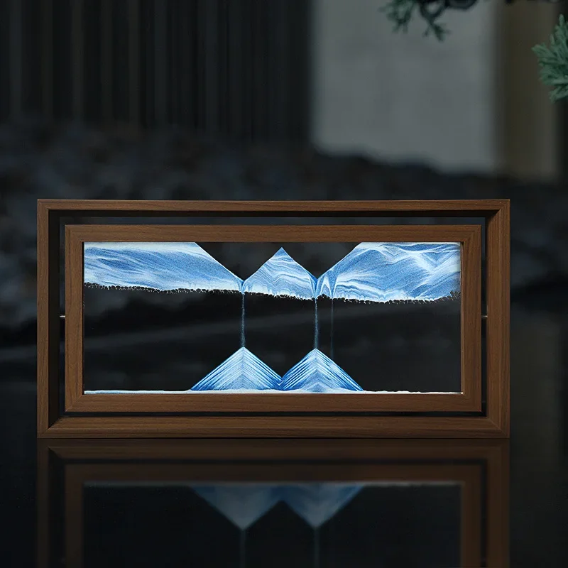 3D Rotatable Sandscape Moving  - Engraved Wood Frame 评论和价格