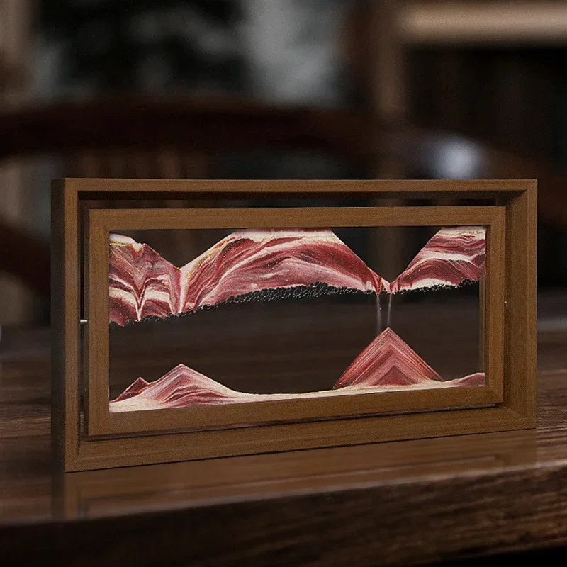 3D Rotatable Sandscape Moving  - Engraved Wood Frame 评论和价格
