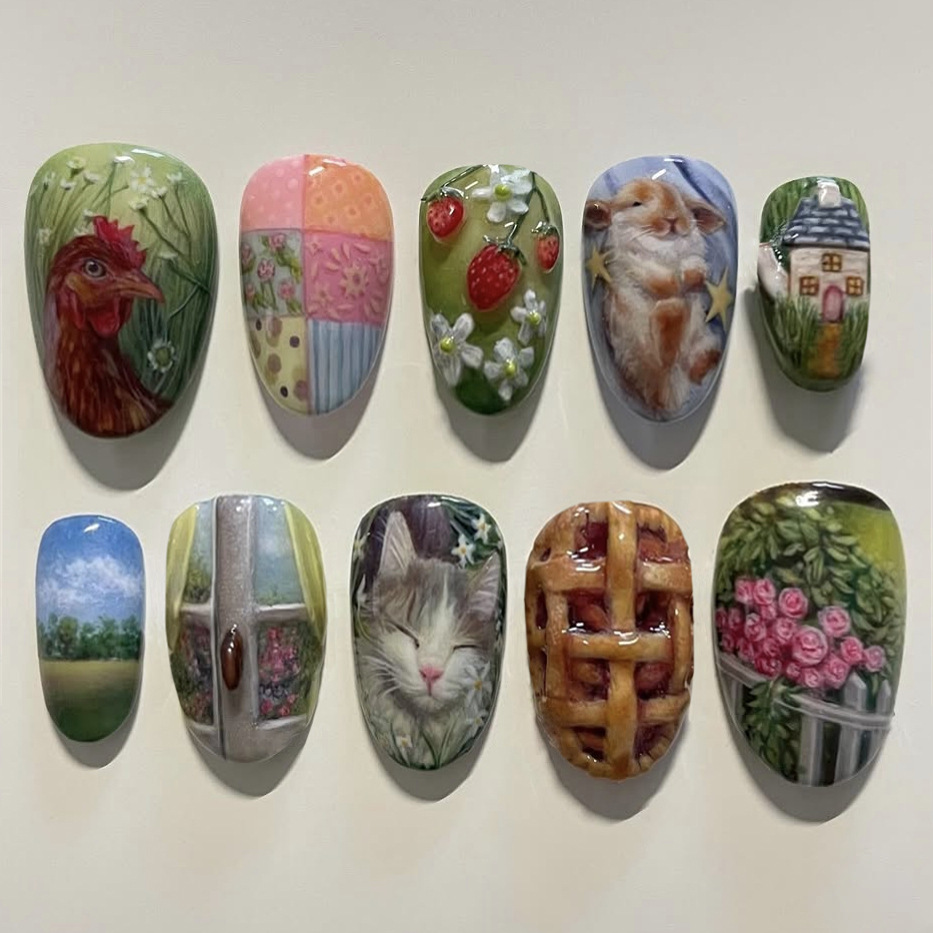 24pcs Pastoral Style Almond Pr - Pressed Flower Art 评论和价格