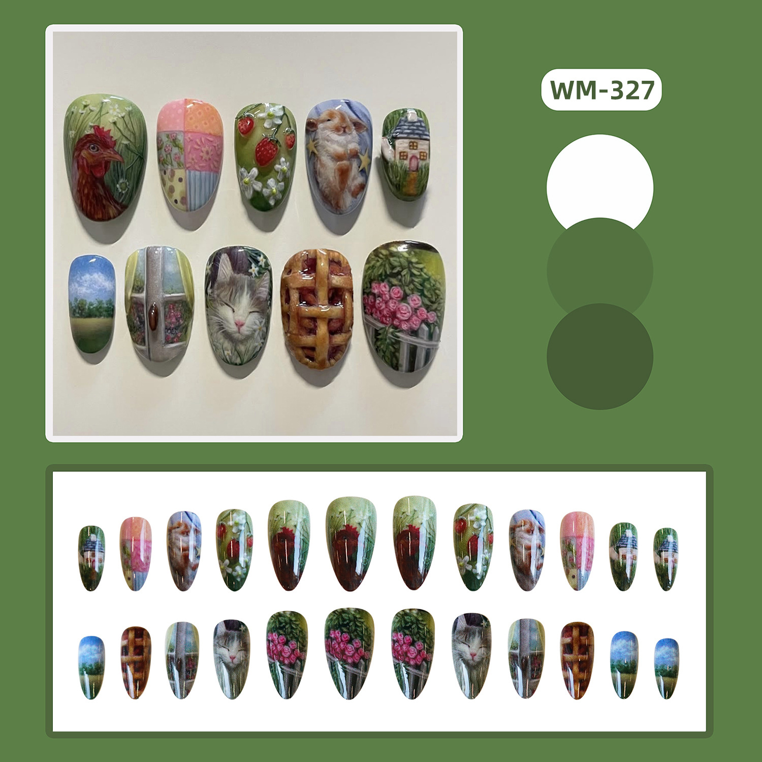 24pcs Pastoral Style Almond Pr - Pressed Flower Art 评论和价格
