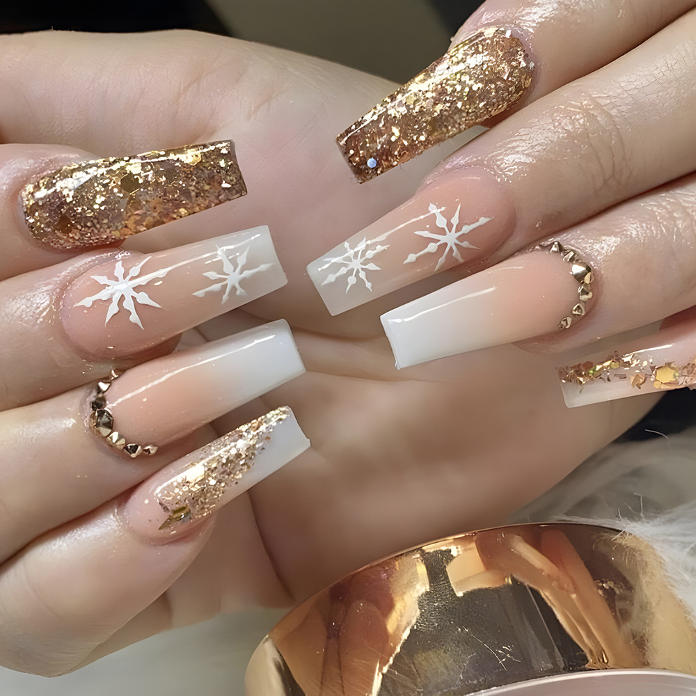 24pcs Flower Press on Nails Ar - Pressed Flower Art 评论和价格